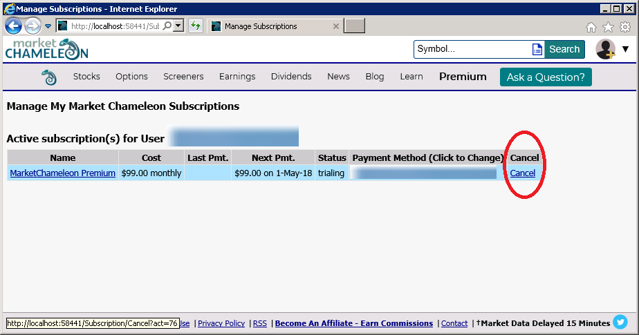 MarketChameleon Premium Subscription Compare Registration Features MarketChameleon Premium Subscription Compare Registration Features
