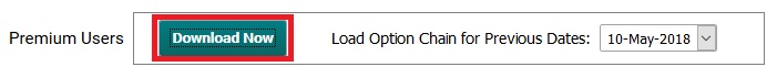 Download Option Chain Data into CSV file